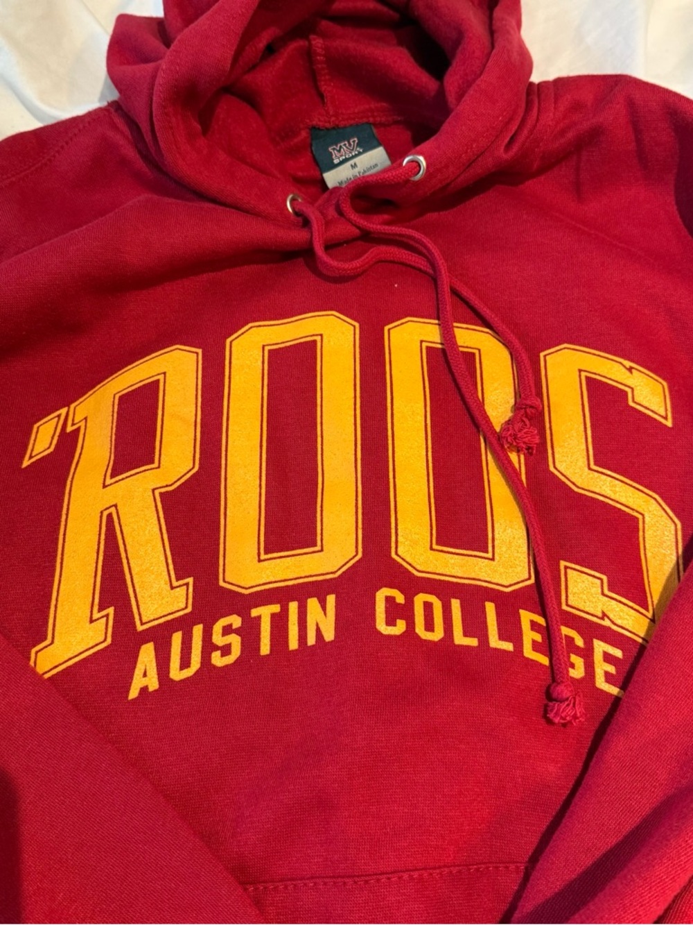 💛 AUSTIN COLLEGE ROOS university Med hoody LN NWOT maroon D3 TX kangaroos DFW